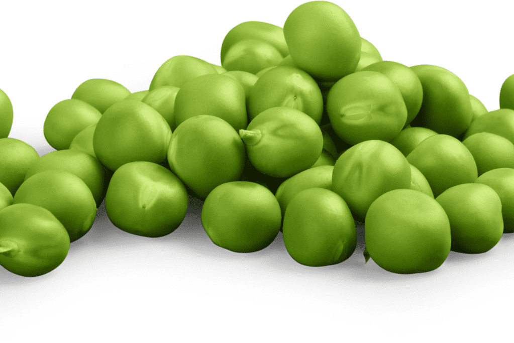 several high fiber green peas