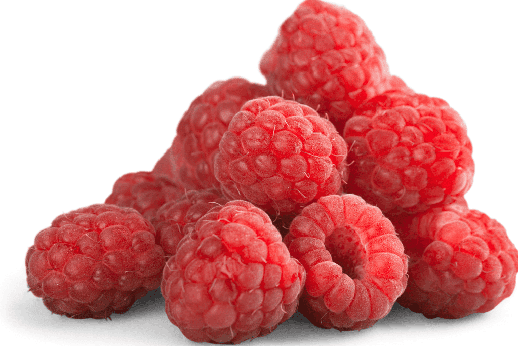 several high fiber raspberries